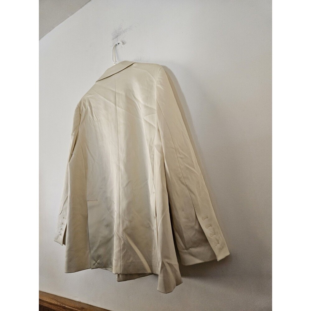 ZARA NWT ZARA OVERSIZED SATIN EFFECT BLAZER Size S Cream/Ivory - Picture 13 of 13